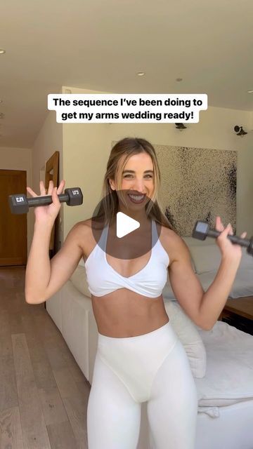 Katie Austin on Instagram: "The past month, I’ve definitely been putting a little more emphasis on arm exercises than usual! This has actually  been my fav go to arm sequence for years, but as my wedding is next week🤯 I’ve been ramping it up a little!!! & don’t forget about the bonus move at the end to make sure you’re getting your back stronger, too! 

My FULL Bridal Glow Program is avail in my app @katieaustinapp or avail for one time purchase on my site! For my brides out there who want to feel their best self on their big day🤍💍" One Month Arm Transformation, Bride Arms And Back Workout, Bride Arm Workout, Bridal Arm Workout, Wedding Arms And Back Workouts, Wedding Arms Workout, Arm Exercises Women, Back Of Arm Exercises, Wedding Arms