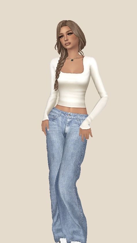 Sims 4 Cc Jeans, Sims 4 Sweater, Sims 4 Base Game Outfits Ideas, Fashion Magazine Aesthetic, Sims 4 Cc Lookbook, Sims 4 Skills, Magazine Aesthetic, Sim4 Cc, Sims Outfits