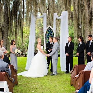 Amazing Ceremony Structures for Your Wedding : Brides.com White Pergola Wedding, Wedding Altar Ideas, Pergola Wedding, Pergola Trellis, Wedding Pergola, White Pergola, Wedding Chuppah, Wedding Arbors, Altar Ideas