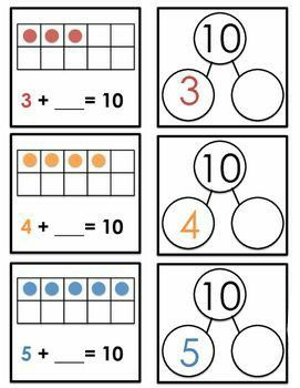 Making 10 | Worksheet School Missing Addends, Maternelle Grande Section, Eureka Math, Math Centers Kindergarten, Number Bonds, Math Intervention, Math Practice, Kids Math Worksheets, Math Addition