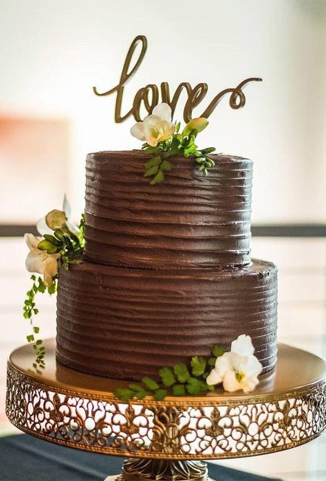 Two Tier Chocolate Cake Designs, Chocolate Grooms Cake Ideas, Rustic Chocolate Cake, Grooms Cake Ideas, Wedding Cakes Rustic, Colorful Wedding Cakes, Wedding Cake Prices, Chocolate Cake Designs, Chocolate Wedding