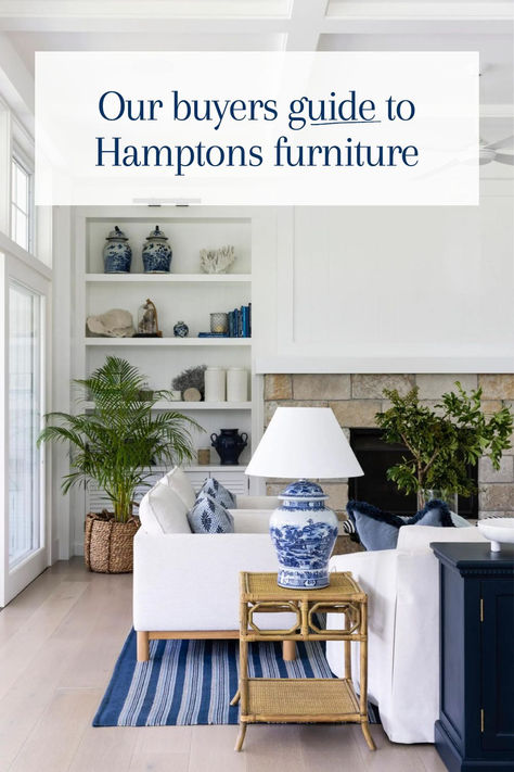 There’s a reason why Hamptons style remains one of Australia’s favourite interior design styles. But how do you select the right Hamptons furniture for your home? Tap the link now to read our guide to achieve the perfect blend of simplicity and character. Coastal Hamptons Style Living Rooms, Modern Hamptons Style Living Rooms, Hampton Style Living Room, Hampton Living Room Ideas, Australian Hamptons Style, Hampton Style Homes, Hamptons Design, Hampton Living Room, Hamptons Style Living Room