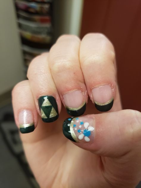 Legend Of Zelda Nail Art, Legend Of Zelda Nails, Zelda Nail Art, Nintendo Nails, Zelda Nails, Gamer Nails, Lila Nails, Nerdy Nails, Movie Nails