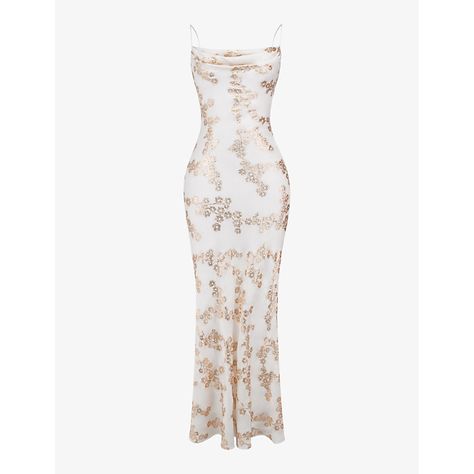 Find HOUSE OF CB Capriana Floral-embroidered Satin Maxi Dress on Editorialist. If it’s a dress to impress that you seek, consider House of CB your sartorial fairy godmother. Founded by then-17-year-old Conna Walker in 2010, the Instagram-famous London-based label has since earned a reputation for its signature bodycon silhouettes and party-ready creations. Explore our selection of curve-accentuating dresses, disco-inflected separates and everything in between; each one guaranteed to earn you a double tap or two.| House of CB satin maxi dress93% viscose, 7% metallic fibresSelf-tie fasteningClose fitting, cowl neck, thin shoulder straps, open back, cross straps at back, all-over metallic floral embroidery, fully linedGentle dry clean onlyTrue to sizeModel is 5ft 8in and wears size XS (UK 6/8 Conna Walker, Prom 2024, Instagram Famous, House Of Cb, Fairy Godmother, Satin Maxi, Satin Maxi Dress, White Maxi Dresses, Corset Dress