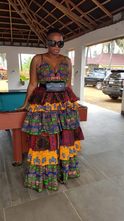 Tiered Ankara Dress, South African Traditional Dresses, Afrocentric Fashion, Ankara Designs, African Print Clothing, African Wear Dresses, African Inspired Clothing, Afrikaanse Mode, African Fashion Traditional