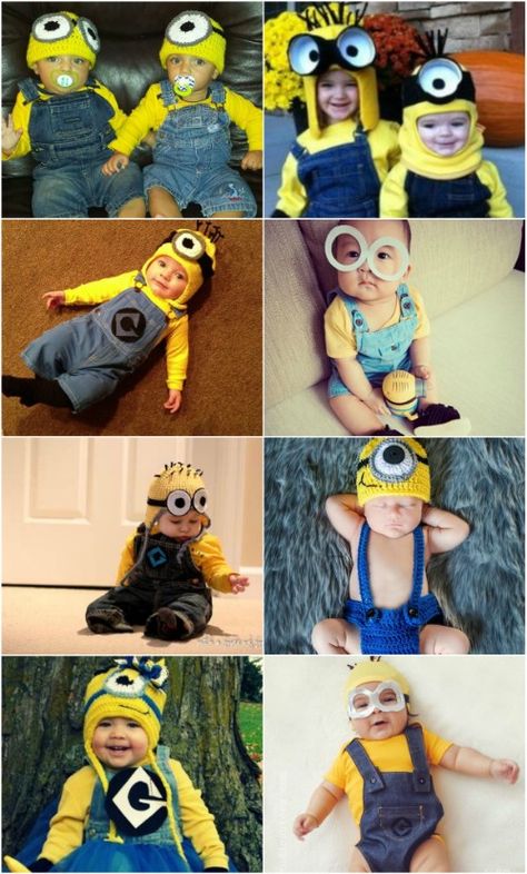 Minion Baby Minion Costume, Toddler Minion Costume, Halloween Costumes For Babies, Diy Minion Costume, Costumes For Babies, Minion Baby, Kids Holidays, Minion Halloween, Minion Costumes