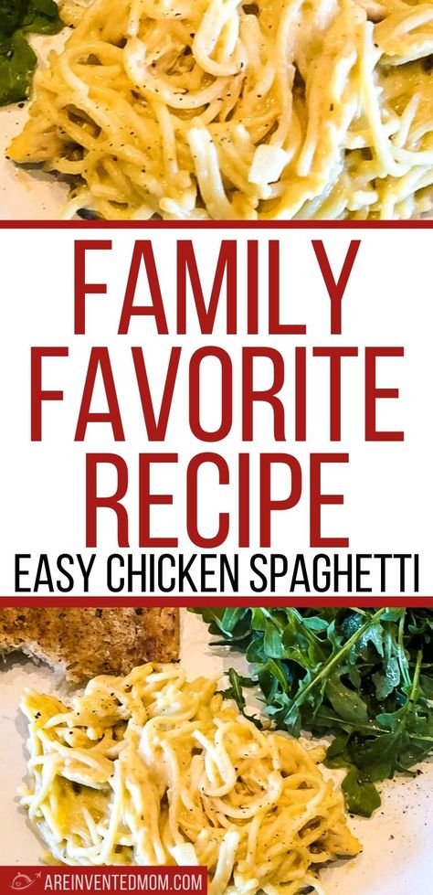 Pantry Chicken Spaghetti, Healthier Chicken Spaghetti, The Amazing Chicken Spaghetti, How To Make Chicken Spaghetti Recipes, Different Spaghetti Ideas, Cheap Chicken Spaghetti Recipe, Spaghetti Noodles And Chicken Recipes, Chicken Spaghetti Rotisserie, Chicken Spaghetti Casserole Video