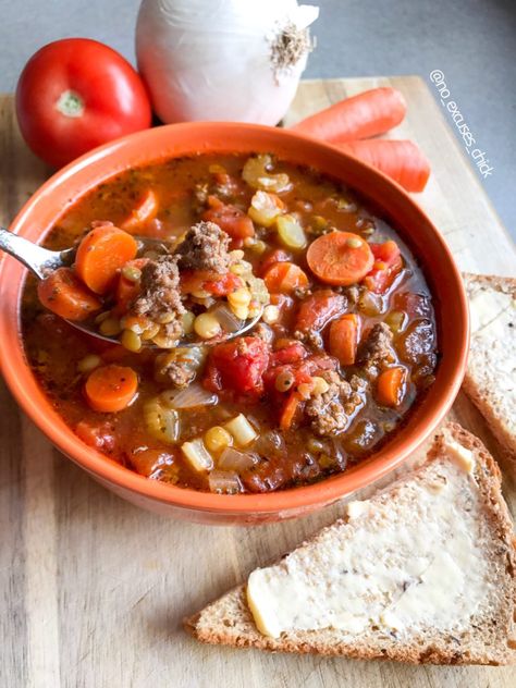 HAMBURGER LENTIL SOUP – No Excuses Nutrition Beef Lentil Soup, Hamburger Soup Recipe, Soup With Ground Beef, Hamburger Soup, Lentil Soup Recipes, Lentil Stew, Ree Drummond, Beef Soup, Lentil Recipes