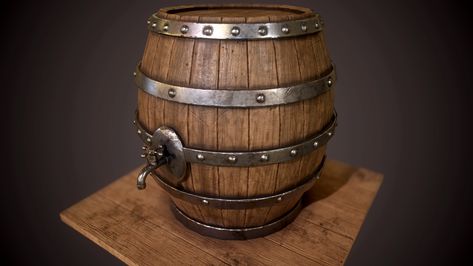 Beer Wood, Beer Barrel, Beer Keg, Texture Drawing, Military Hardware, Got Wood, Personal Project, Beer Mug, Beer Glasses