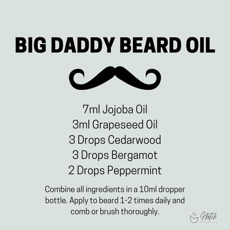 HATCH AREJOLA | Essential Oils on Instagram: “I have a hero 🦸‍♂️ and I call him dad!! Here’s a BIG DADDY BEARD OIL that you can easily make for our everyday heroes!! Love you, Daddy!” How To Make Beard Oil, Lotion Scents, Herbal Crafts, Beard Oil Essential Oils, Beard Oil Blends, Homemade Beard Oil, Diy Beard Balm, Relaxation Ideas, Diy Beard Oil