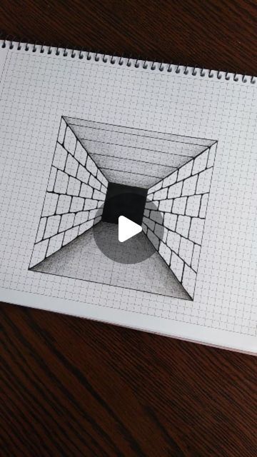 3d Effect Drawing, Graffiti Drawing Ideas, 3d Illusion Drawing, 2024 Drawing, Optical Illusions Drawings, Graph Art, Optical Illusion Drawing, Graph Paper Designs, Arts And Crafts For Adults