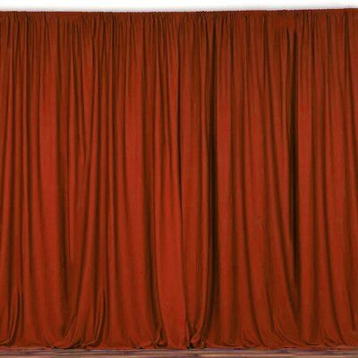 Latitude Run® These solid backdrop curtains are a perfect choice to decorate your window. These drapes also great for backdrops at weddings, trade shows, birthday parties, photo booths, showrooms, theaters, or anywhere you desire to add a touch of class. Transforming space and location into a completely different environment without resorting to expensive methods is easy to do with these polyester curtain/backdrop. Curtain Color: Copper Rust, Size per Panel: 56" x 84" | Latitude Run® Antion Soli Backdrop Curtains, Theatre Curtains, Red Drapes, Curtain Backdrops, Red Panels, Stage Backdrop, Red Curtains, Photo Booths, Red Rooms