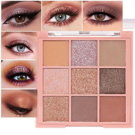 PRICES MAY VARY. ❤ Eyeshadow palette has a variety of bright colors for you to choose from,you can easily mix and match colors, reasonable color matching,and eyeshadows with high pigmentation will make your eye makeup look more lustrous. ❤ Blendable powder eyeshadow,contains a unique soft powder that blends smoothly and evenly on the eye area for a soft and natural finish,allowing you to maintain stunning eye makeup all day long without falling off. ❤ Featuring a range of warm and cool shades, f Makeup Rose Gold, Makeup Rose, Rose Gold Brown, Palette Makeup, Eye Shadow Palette, Shadow Palette, Eye Shadow, Eyeshadow Palette, Long Lasting