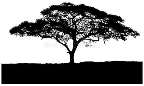 Silhouette of the tree African savannah royalty free illustration Africa Tattoos, Farm Logo Design, Travel Doodles, African Tree, Skull Girl Tattoo, African Savannah, Acacia Tree, Silhouette Tattoos, Tree Illustration