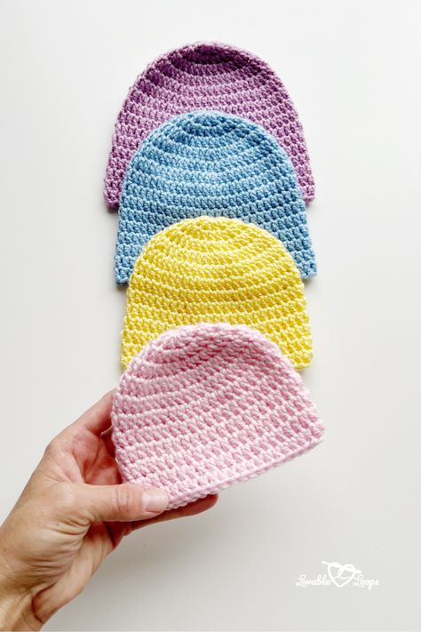 My baby hat crochet pattern is one of my easy and free crochet patterns for beginners. crochet beanie | step-by-step | crochet hats for beginners | free patterns | cute crochet hat | hats for kids | hat ideas | hat for beginners | basic beanie hat | easy crochet | beginner crochet | beanie ideas | adult hat | hats for kids | quick and easy | worsted weight yarn | simple crochet tutorial | crochet baby hat | free patterns | crochet for baby | crochet baby beanie | crochet newborn hat Free Crochet Hats For Babies, Crochet Hat For Newborn, Crocheted Newborn Hat, Crochet Premie Hat Pattern, Crochet Newborn Beanie Free Pattern, Free Newborn Crochet Hat Pattern, Newborn Beanie Crochet Pattern, Crochet Baby Hat 0-3 Months Free Pattern, Newborn Crochet Beanie