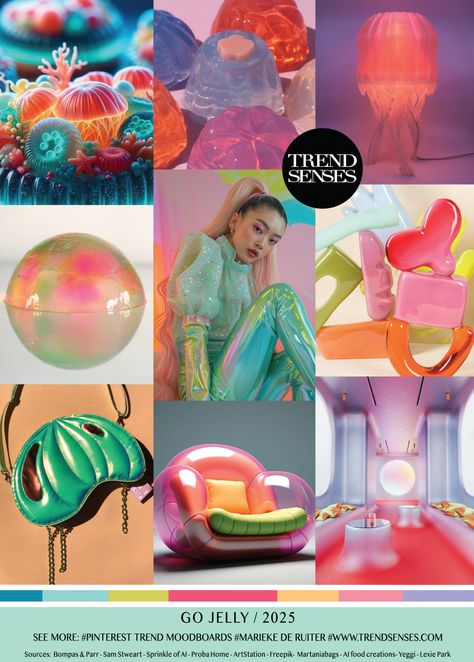 Trend Senses, Colorful Moodboard, 2025 Pantone, Illustration Trends, Bompas And Parr, Trend 2025, Website Trends, 2025 Trends, Technology Theme