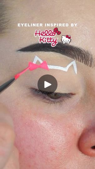 8.5M views · 19K reactions | Maquillaje de hello kitty 😍😍🤗

#hellokitty #coleccion #videoviral #tendencia #maquillaje | By Kittylover'sFacebook Hello Kitty Makeup, Good Pizza, Eyeliner, Hello Kitty, Kitty, Makeup