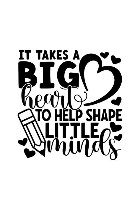 It Takes a Big Heart to Help Shape Little Minds SVG |teacher svg shirt ideas | appreciation gifts Svg Teacher Designs, Teaching Is A Work Of Heart Svg Free, Best Teacher Ever Svg, Teacher Shirts Designs Svg, It Takes A Big Heart To Shape Little, Teacher Motivational Quotes, Teacher Inspirational Quotes, Svg Shirt Ideas, Teacher Shirts Svg