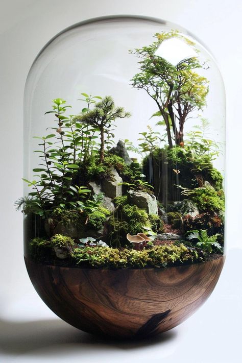 The Art of Assembling a Balanced Terrarium Japanese Terrarium, Terrarium Ideas Unique, Self Sustaining Terrarium, Best Terrarium Plants, Bonsai Terrarium, Tropical Terrariums, Green Adventure, Unique Planters, Micro Garden