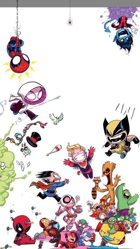 Marvel fanart Wallpaper Avengers, Baby Marvel, Chibi Marvel, Baby Avengers, Marvel Background, Marvel Cartoons, Karakter Marvel, Karakter Disney, Marvel Drawings