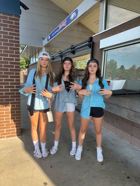 Country Outfits For Spirit Week, Frat Outfits Football Game, Greek Life Spirit Day, School Spirit Ideas Outfits, Frat Boy Costumes For Women, Frat Spirit Day Outfit, Country Vs Country Club Outfit Spirit Week, Frat Boy Football Theme, Sorority Outfits Spirit Week