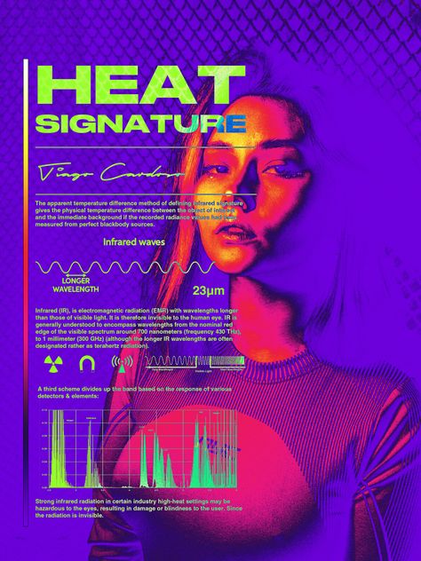 023 - "Heat signature", Tiago Cardoso on ArtStation at https://www.artstation.com/artwork/WKoDED Heat Signature Art, Heatmap Design, Heat Map Design, Heat Signature, Visible Spectrum, Heat Map, Electromagnetic Radiation, Photo Shop, Human Eye