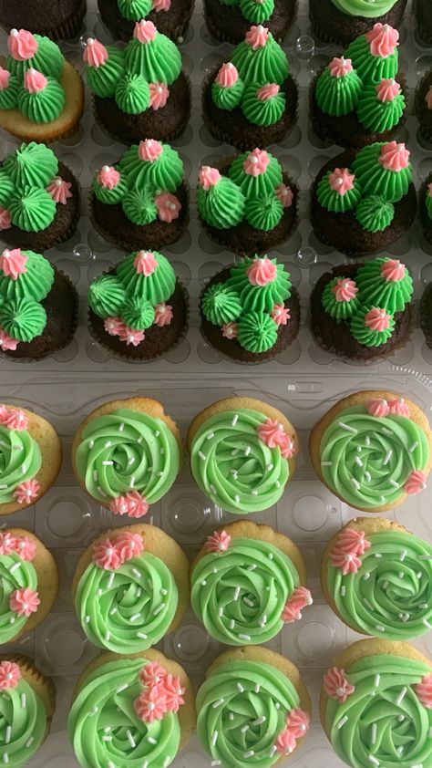 Birthday cactus baby cactus cupcakes Cactus Theme Cupcakes, Cactus Party Food Ideas, Cactus Pull Apart Cupcake Cake, Cactus Cupcake Toppers, Cactus Theme Graduation Party, Diy Fiesta Birthday Decorations, Fiesta Theme Cupcakes Mexican, Cactus Party Decoration Ideas, Taco Theme Party Ideas