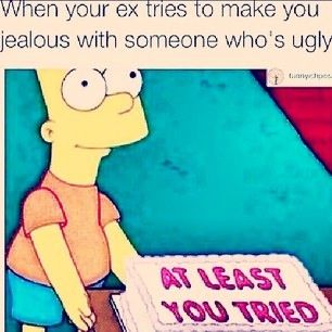 When you ex tries to make you jealous with someone who's ugly ... At least you tried ... #downgrade #thedamien Downgrade Quotes, Ex Quotes Funny, Ex Memes, Ex Humor, Delete Quotes, Wedding Planning Quotes, Bf Memes, Ex Quotes, Ex Bf