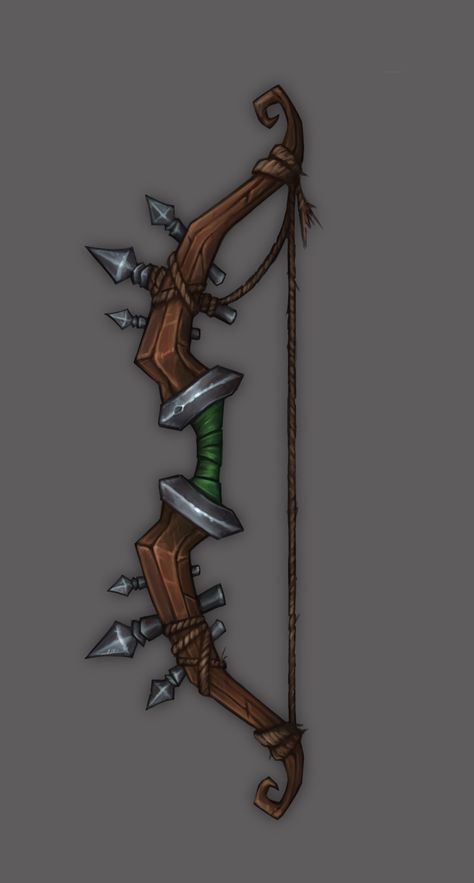 ArtStation - Arran's bow, Evelyn Soa Bow Fantasy, Fantasy Bow, Magic Artifacts, Archer Characters, Cybernetic Arm, Dnd Items, Bow Art, Props Concept, Props Art