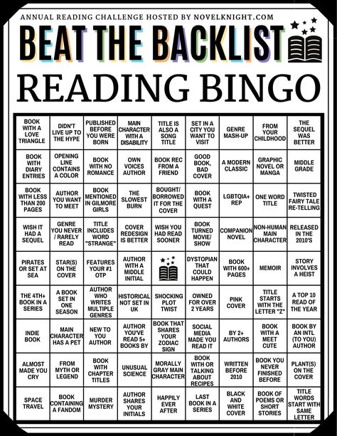 Welcome to the 2020 edition of the Beat the Backlist reading challenge! A new year, a new TBR pile, and a new set of readers tackling their backlist! This reading … New Year Book Challenge, Beat The Backlist 2023, Book Bingo Challenge 2023, Yearly Book Challenge, The Last Lecture Book, Books I Read This Month, Book Bingo Challenge 2024, Tbr Reading Challenge, Buzzword Reading Challenge