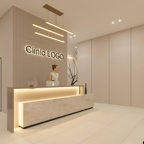 Beauty centre design Reseption Zone Beauty Salon, Dr Office Design, Clinic Waiting Room Design, Boutique Reception Desk, Skin Clinic Interior Design, Clinic Reception Design, Aesthetic Clinic Design, Beauty Center Design, Beauty Clinic Interior Design