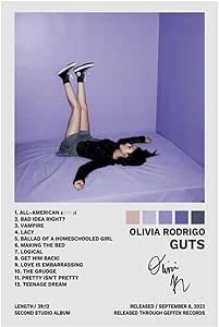 BAON Olivia Poster Rodrigo Guts Album Cover Posters Decorative Painting Canvas Wall Posters 12x18inch(30x45cm) Guts Album Cover, Olivia Poster, Posters For Room Aesthetic, Bedroom Decor Posters, Posters For Room, Painting Canvas Wall, Decor Posters, Life Quality, Great Teacher Gifts