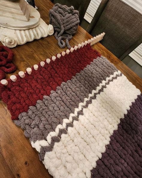 😍 Chunky Blanket Loom - Standard Size - Beginner Level - Online Tutorials 😍 by Uppercase Designs starting at $159.00 Chunky Blanket Knitting Loom for Jumbo weight Yarn - Standard Size - NO EXPERIENCE TODAY'S PROMOTION: Half ball of yarn for practice included! (Not included with Kits) Finally a Chunky Knitting Loom specifically for making those beautiful chunky blankets Comes with online video tutorials and written instructions. Now you can knit your own jumbo weight blanket with this loom... Make Your Own Blanket, Giant Blanket, Chunky Blanket Pattern, Chunky Yarn Blanket, Chunky Blankets, Chunky Crochet Blanket Pattern, Diy Knit Blanket, Weight Blanket, Extreme Knitting