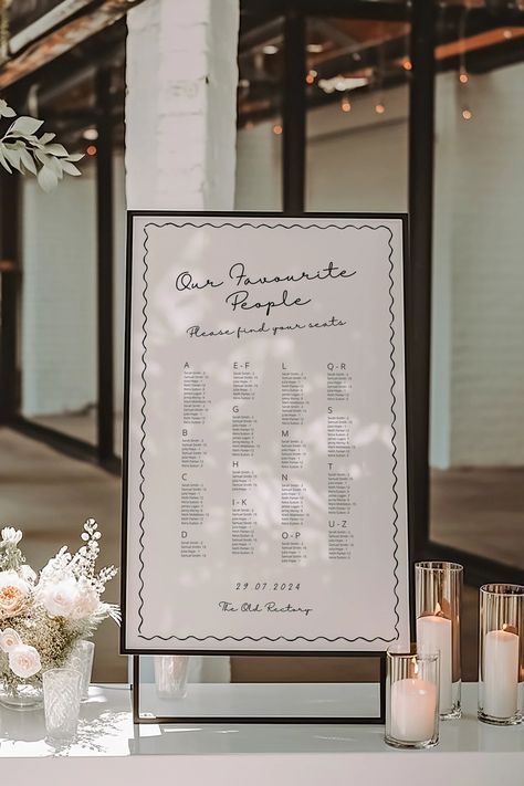 Whimsical Hand Drawn Seating Chart Sign Wavy Wedding Table Plan Wavy Border Seating Sign Wavy Seating Plan Scalloped Edge Wedding Template - Etsy Take A Seat Wedding Sign, Wedding Signage Seating Chart, Whimsical Wedding Signage, Seating Chart Alphabetical Wedding, Wedding Seating Cards Ideas, Christmas Wedding Seating Chart, Seat Plan Wedding, Seating Signs For Wedding, Table Chart Wedding