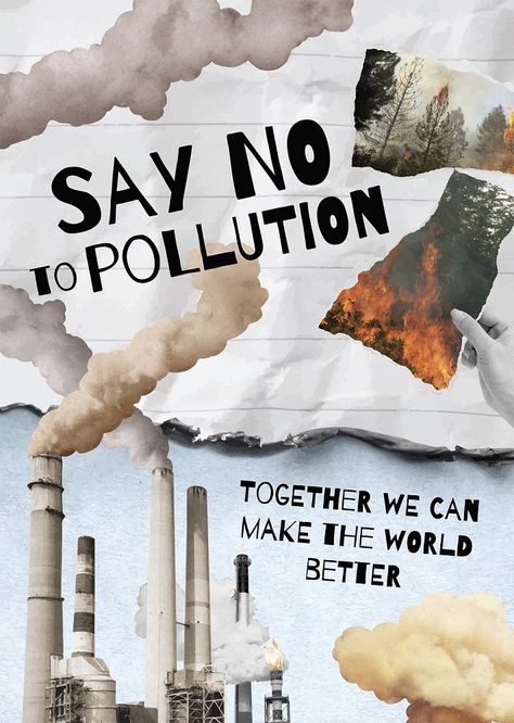 Stop pollution, editable poster template psd | premium image by rawpixel.com / Sasi Environmental Concerns Poster, Quotes About Pollution, Smog Awareness Posters, Advocacy Poster About Environment, Air Pollution Slogan, Poster About Pollution, Environment Pollution Poster, Stop Plastic Pollution Poster, Stop Air Pollution Poster