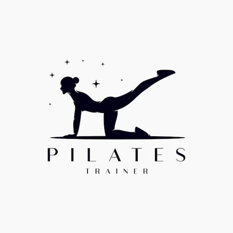 Pilates Poses Illustration, Sitting Pilates, Pilates Stickers, Pilates Silhouette, Pilates Illustration, Pilates Logo Design, Silhouette Logo Design, Pilates Art, Pilates Inspiration