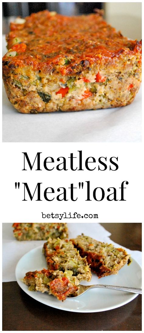 Vegetarian Loaf Recipes, Vegetarian Meals For Meat Eaters, Meatless Loaf, Meatless Meatloaf, Meatless Dinners, Meatloaf Recipes Healthy, Flax Eggs, Weight Watcher Desserts, Egg Substitute