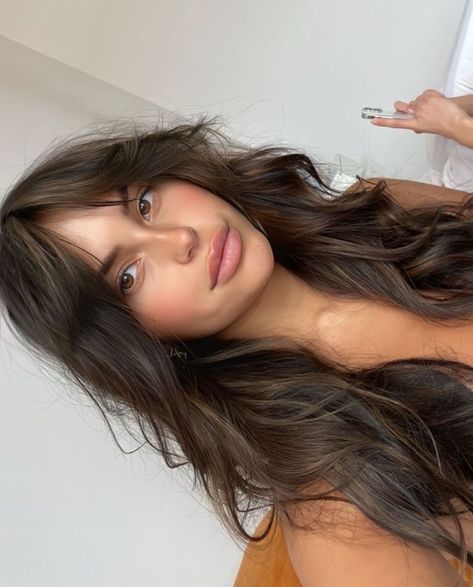 Rambut Brunette, Brown Hair Looks, Brown Hair Inspo, Fesyen Rambut, Long Brown Hair, Long Hair With Bangs, Hair Makeover, Hair Inspiration Color, Hair Inspo Color