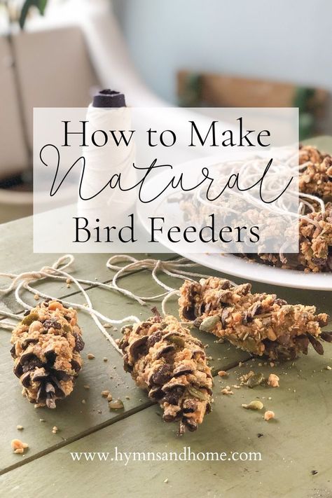 Bird Feeder Ornaments, Seed Crafts For Kids, Bird Seed Crafts, Pine Cone Bird Feeders, Hygge Crafts, Feeding Birds In Winter, Bird Feeders For Kids To Make, Winter Bird Feeders, Pine Cone Bird Feeder