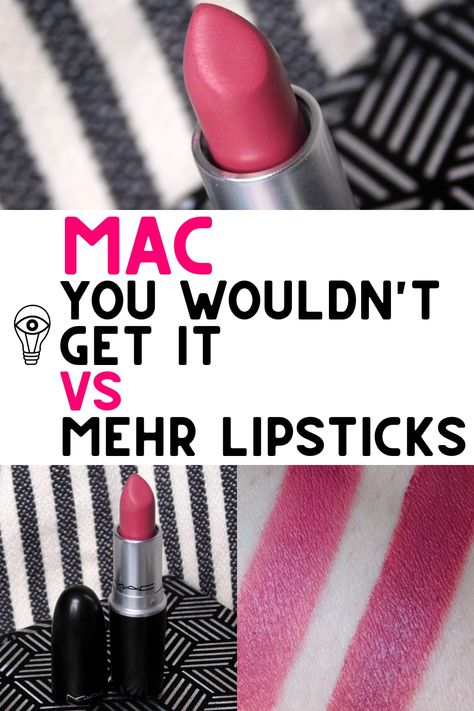 Mac You Wouldnt Get It, Mac Mehr Lipstick, Lip Liner Drugstore, Olive Skin Lipstick, Mac Mehr, Best Lipstick Brand, Mac Lip Liner, Mac Lipstick Colors, Mac Lipstick Swatches