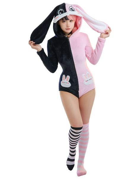 PRICES MAY VARY. Fleece Pull On closure Hand Wash Only ADORABLE CARTOON INSPIRED ONESIE BODYSUIT: This Women’s Onesie Pajamas Bodysuit included bodysuit, choker, socks*8, tail.Animal style romper with ears, tail, and custom zipper shows your charm in an adorable way. COMFORTABLE MATERIAL: Made of coral fleece, milk silk.Its super soft and fluffy.A special blend of comfort and fun, these plush materials are soft to the touch and will keep you warm during those cold winter months,bringing an excel Gothic Lingerie, Onesie Costumes, One Piece Cosplay, Bodysuit Tops, Future Clothes, Adorable Cartoon, Onesie Pajamas, Cute Costumes, Cotton Bodysuit