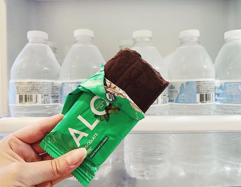 Aloha Chocolate Mint Protein Bar Fridge Hack | POPSUGAR Fitness Bar Fridge, Mint Cookies, Bar Fridges, Popsugar Fitness, Chocolate Mint, Protein Bar, Girl Scout Cookies, Plant Based Protein, Protein Bars