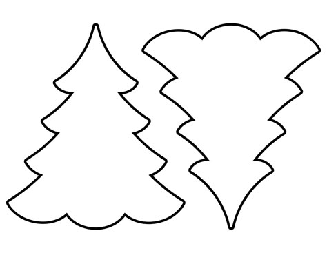 Felt Christmas Tree Printable Template Free Tree Templates, Felt Christmas Tree Pattern Templates Free Printable, Stencil Christmas Tree, Felt Christmas Tree Template, Christmas Tree Outline Templates, Free Tree Patterns, Cardboard Christmas Tree Template Free Printable, Christmas Tree Color Pages, Pine Tree Template Free Printable