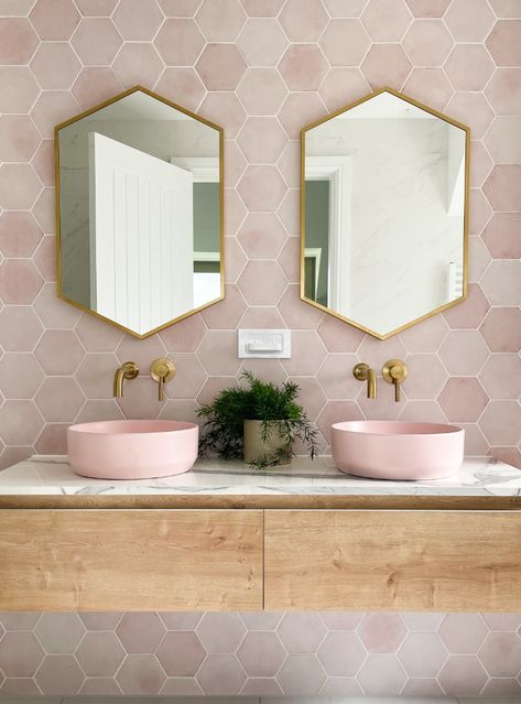 Pink tile bathroom ideas