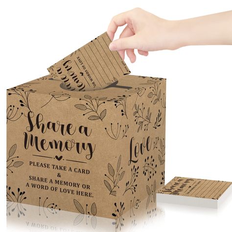 PRICES MAY VARY. ✨【Share a Memory Set】You will receive 1 piece of cube box( 7.48*7.48*7.48in) and 50 pieces of memory cards(3.9 x 5.9in), enough cards to meet with your demands and replacement, the holder box is big enough to hold these cards to decorate your party. ✨【 Easy to Assemble】 Our boxes are easy to assemble, just fold the right way as shown in our video and can be easily assembled into a durable memory box. Note: Our boxes can be kept as party souvenirs or as decorations, if the box is