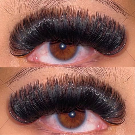 Thick Eyelashes Extensions, Big Fake Lashes, Mega Lashes Extensions, Eye Lash Extensions Styles Mega Volume, Big Lash Extensions, Volume Lash Extensions With Color, Lash Extensions Russian, Lash Extensions With Color, Lashes Mega Volume