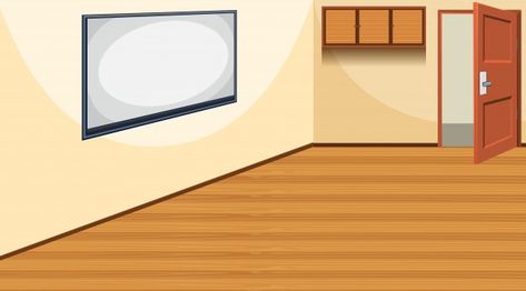 Scene with empty board in the room Free ... | Free Vector #Freepik #freevector #building #cartoon #room #board Building Cartoon, Cartoon Room, Art Birthday Cake, 2d Character Animation, Cartoon Building, Props Free, Modern Style Living Room, Abc Worksheets, Hot Wheels Garage