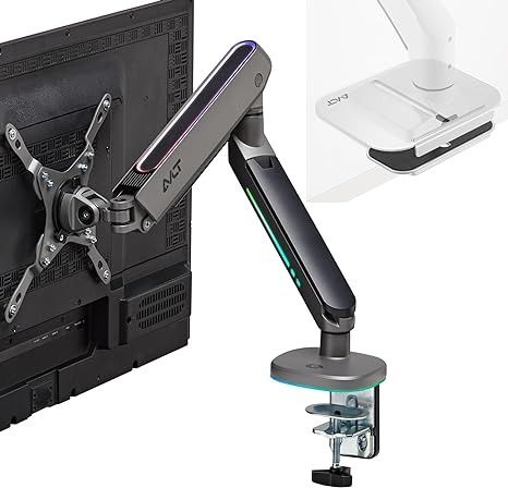 Amazon.com: AVLT Single RGB Monitor Arm and Reinforcement Plate : Electronics Monitor Arm, Robotic Arm, Lcd Monitor, Gaming, Computer, Electronics, Art