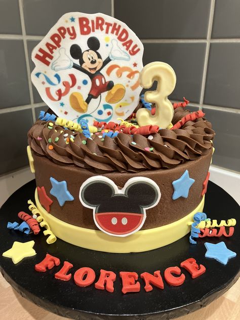 Chocolate Mickey Mouse birthday cake Mouse Birthday Cake, Mickey Mouse Birthday Cake, Mickey Mouse Cake, Mouse Cake, Mouse Birthday, Mickey Mouse Birthday, Birthday Cake, Pastel, Cake