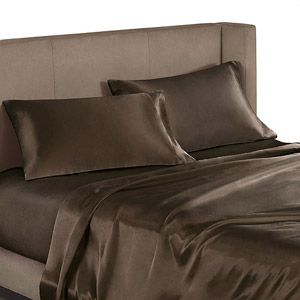 Mainstays  Satin Bedding Sheet Set Grey Linen Bedding, Silk Sheets, Satin Bedding, Bedding Ideas, Satin Sheets, Satin Pillowcase, Pillowcase Dress, Twin Sheets, Twin Sheet Sets